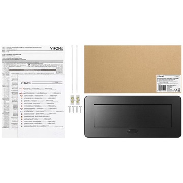 Gniazdo wpuszczane chowane w blat nablatowe USB USB-C STALOWE