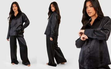4F2A27 P27 BOOHOO MATERNITY SATYNOWA PIŻAMA KOMPLET M
