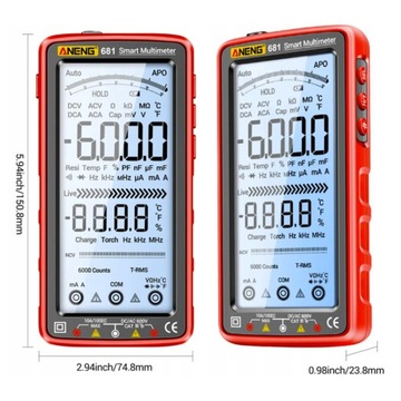 PROFESJONALNY ELEKTRONICZNY MIERNIK PRĄDU MULTIMETR CYFROWY LCD