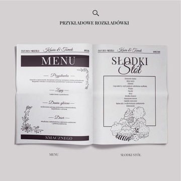 Wyjątkowa atrakcja weselna WASZA GAZETA Z DNIA ŚLUBU 4str. 50 sztuk