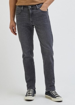 LEE DAREN proste spodnie jeans straight ZIP FLY Szary W32 L32
