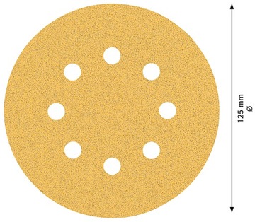 НАЖДАЛЬНАЯ БУМАГА Диск на липучке Диск BOSCH 125мм P80