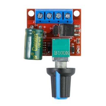 Kontroler obrotów PWM silnika DC 5A - Potencjometr Regulator