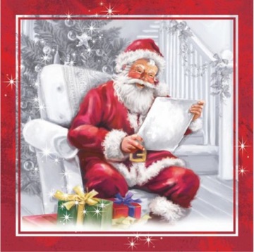 Serwetki 3-warstwowe MIKOŁAJ SANTA 33x33cm 20szt