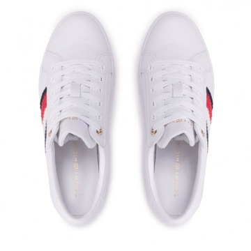 Женские кожаные кроссовки TH, белые TOMMY HILFIGER
