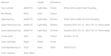 TANGE SEIKI Falcon FL250C 1 дюйм гарнитура на болтах