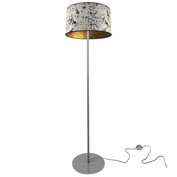 LAMPA PODŁOGOWA STOJĄCA METAL ABAŻUR WZÓR