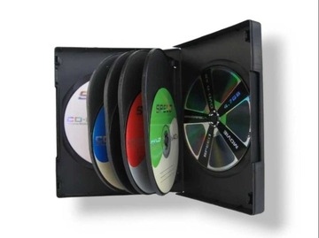 Pudełka na płyty DVD x 12 CZARNE 5 sztuk