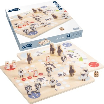 CHIŃCZYK ZESTAW 4W1 DREWNIANE GRY PLANSZOWE