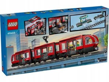 LEGO CITY 60423 TRAMWAJ MIEJSKI ZE STACJĄ PREZENT