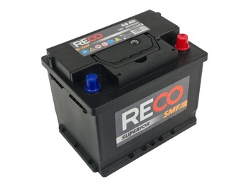 Akumulator RECO SMF 12V 66Ah 580A RS56658, wysoka jakość. 2 lata gwarancji