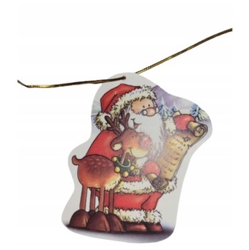 Рождественский кулон-гирлянда Дед Мороз 18 элементов