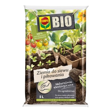 COMPO BIO ZIEMIA DO SIEWU PIKOWANIA NASION MŁODYCH ROZSAD ZAWIERA GUANO