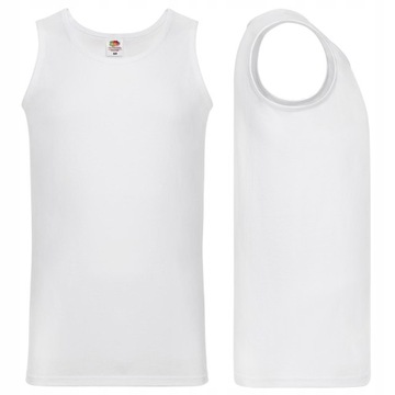Koszulka męska bawełna tank top Fruit of The Loom - Athletic biała 3XL