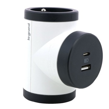Rozgałęźnik obrotowy 2X2P+Z USB Legrand 049437