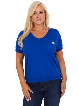 BLUZKA DAMSKA codzienna PLUS SIZE z kieszonką