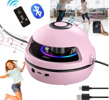 Скакалка рожева пластикова з динаміком Bluetooth