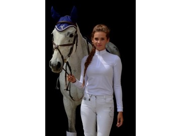 KOSZULA KONKURSOWA BASIC Z DŁUGIM RĘKAWEM WHITE R.40