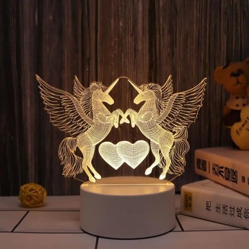 Eid Mubark 3D akrylowe LED lampka nocna Ramadan de