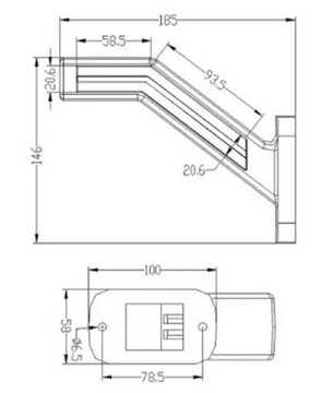 Светодиодный габаритный фонарь NEON с динамическим указателем поворота 12/24В