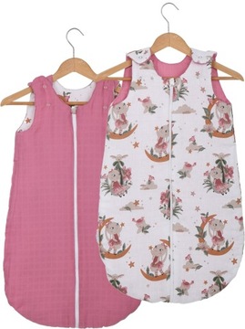 ŚPIWOREK MUŚLINOWY DO SPANIA NIEMOWLĘCY BAWEŁNA 100% BABYMAM