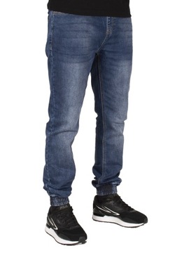 Spodnie męskie jogger jeans W:37 94 CM granat