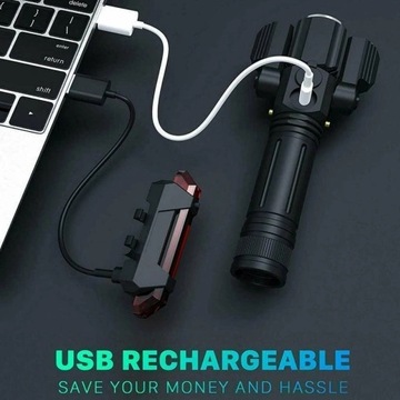 КОМПЛЕКТ ВЕЛОСИПЕДА ПЕРЕДНИЙ ЗАДНИЙ ФОНАРЬ СВЕТОДИОДНЫЕ ФОНАРИ USB
