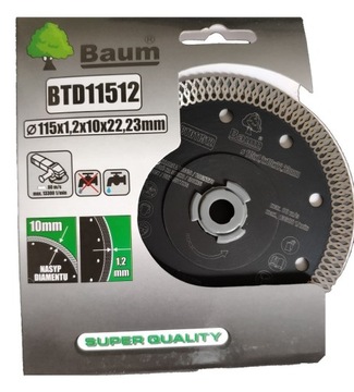 BAUM Tarcza diamentowa pełna 115x22,2mm