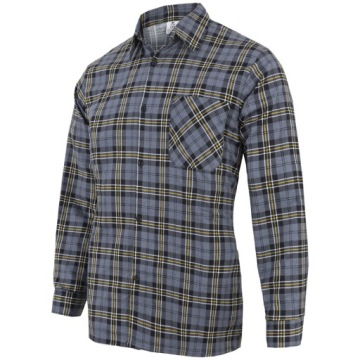 KOSZULA ROBOCZA FLANELOWA do pracy SZARA KRATA XS