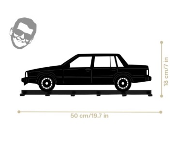 Уникальная стальная вешалка с мотивом VOLVO 740 для гаража и в подарок