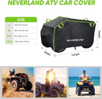 ВОДОНЕПРОНИЦАЕМЫЙ ЧЕХОЛ ДЛЯ QUAD QUAD СО СВЕТООТРАЖАЮЩЕЙ ПОЛОСОЙ 257x109x119см