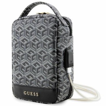 Guess Torba GUHBHGCFSEK Organizer uniwersalny czarny GCube Stripe