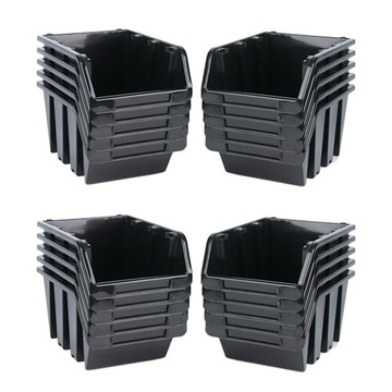 20x KUWETA WARSZTATOWA POJEMNIKI MAGAZYNOWE CZARNE 12x19,5x9 cm KUWETKI