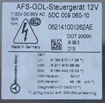 MERCEDES ML W164 MĚNIČ MODUL LED