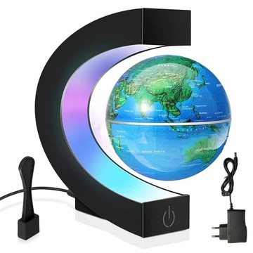 LEWITUJĄCY GLOBUS MAGNETYCZNY LED GLOBUS INTERAKTYWNY GLOBUS PODŚWIETLANY