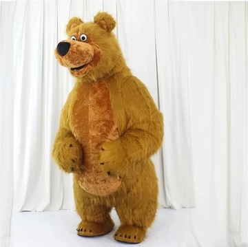 Kostium Reklamowy Miś Niedźwiedź Brązowy Żywa maskotka Nadmuchiwany 2m