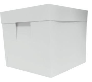 Pudełko karton cukiernicze pojemnik na tort ciasto białe wysokie 28/28/25cm