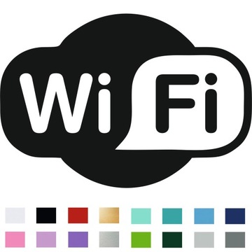 Naklejka na ścianę szybę Free WiFi 10cm