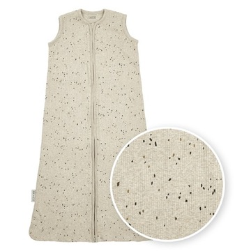Meyco Baby Rib Mini Spot śpiworek dla niemowląt - sand melange - 70cm