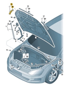 ПРОКЛАДКА ПЕРЕДНЕЙ КРЫШКИ VOLKSWAGEN GOLF VII
