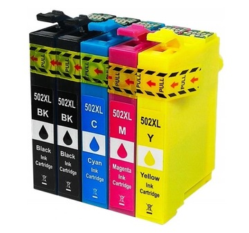 5X Tusze do EPSON 502 XL XP-5100 WF-2800 WF-2860