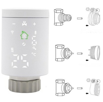 TUYA ZigBee 4 x ТЕРМОСТАТ НА ГОЛОВКЕ + БЛОК УПРАВЛЕНИЯ WIFI