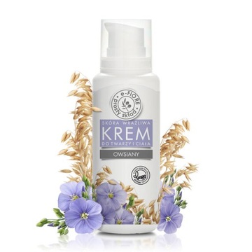 e-Fiore 200ML Krem OWSIANY z LNEM Babassu Skóra Sucha ATOPOWA 200ML