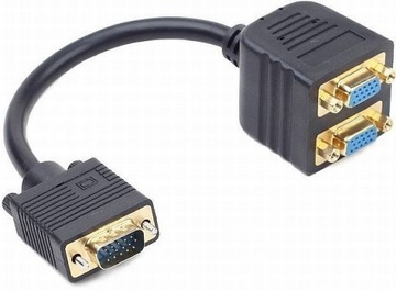 adapter rozgałęźnik VGA na 2xVGA 20cm dwa monitory