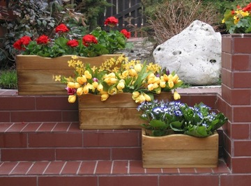 ДЕРЕВЯННЫЙ ГОРШОК 64 СМ ТИК + ТЕРРАКОТОВАЯ ВСТАВКА