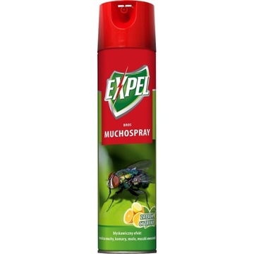 EXPEL Muchospray 400ml CYTRYNOWY Działa Skutecznie