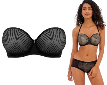 30FF / 65H Freya Tailored czarny strapless biuston