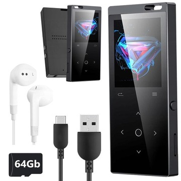 ODTWARZACZ VIDEO MP4 MP3 DOTYKOWY BLUETOOTH LCD eBook RADIO USB + 64G TF
