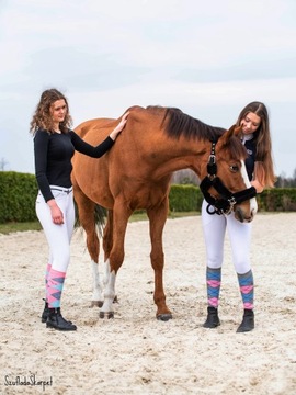 Классические носки для верховой езды, бирюзовые ромбы.