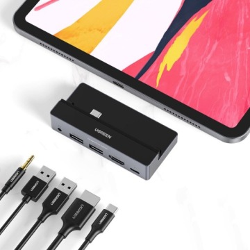 ХАБ 5 в 1 UGREEN USB-C — HDMI 4K, 60 Гц USB3.0 USB-C